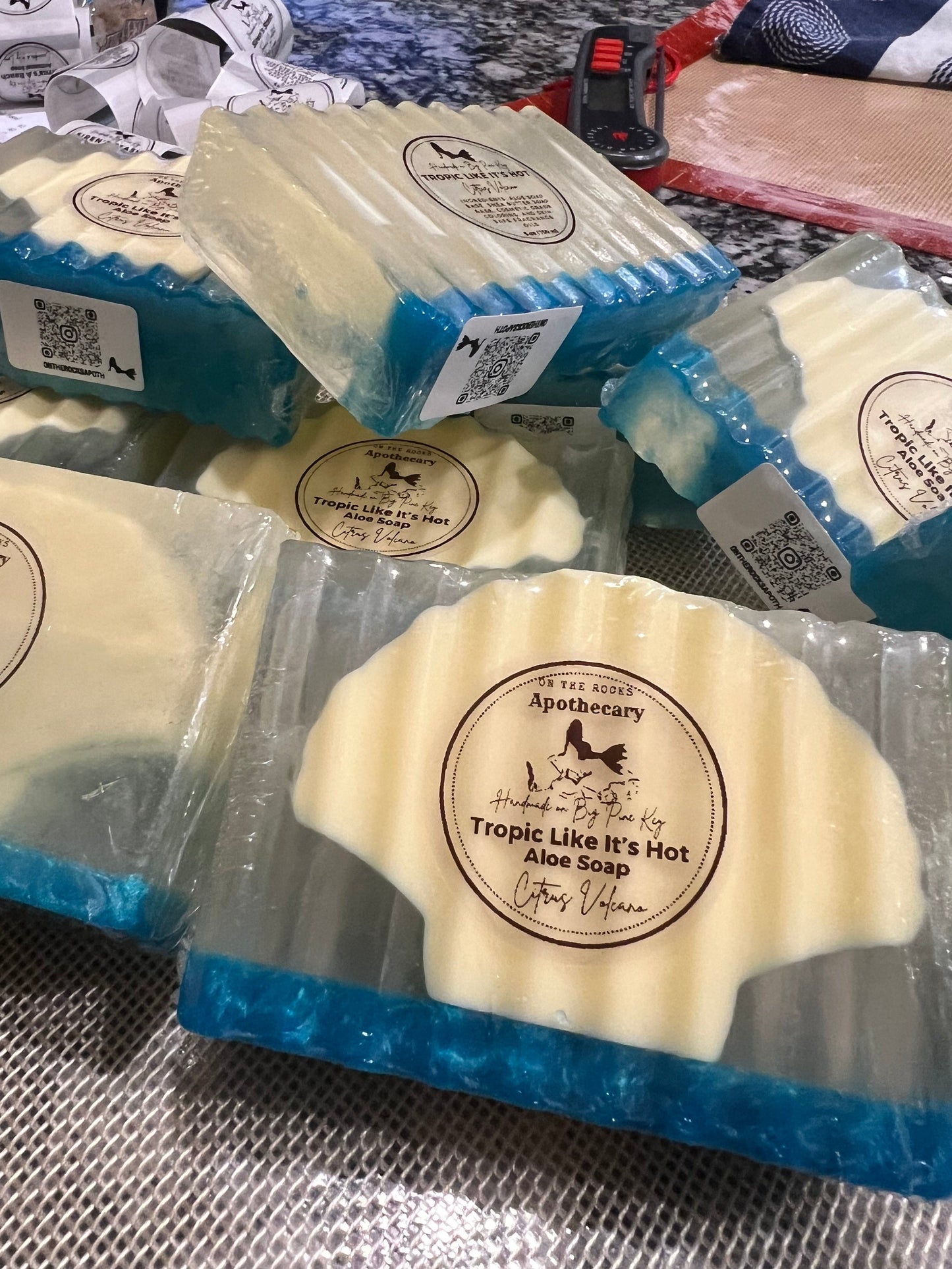 On The Rocks Apothecary Soap Tropic Like It's Hot Aloe Hand-Poured Artisan Soap Tropic Like It's Hot Aloe Hand-Poured Artisan Soap