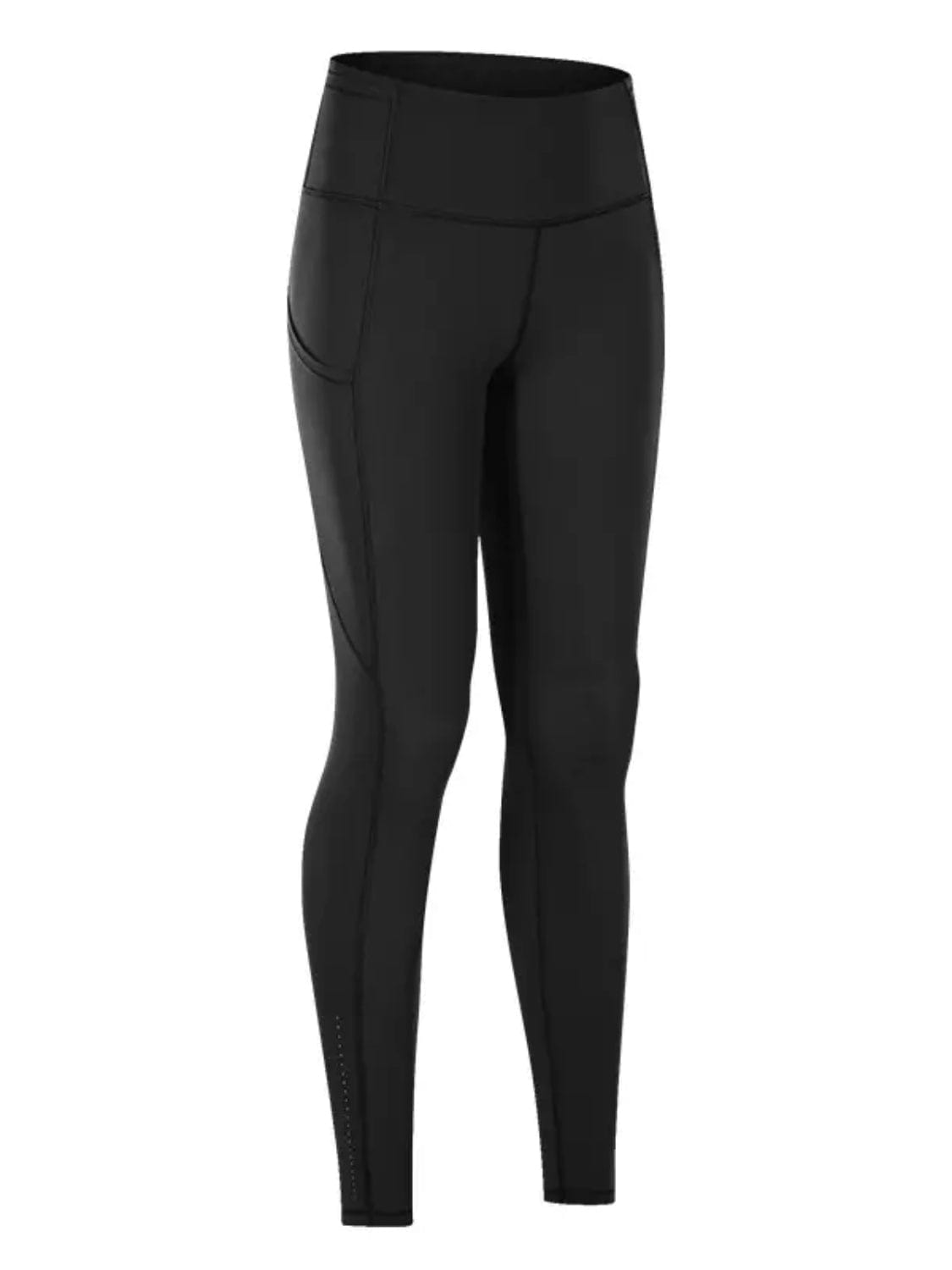 Trendsi Black / S Wide Waistband Sports Leggings Wide Waistband Sports Leggings