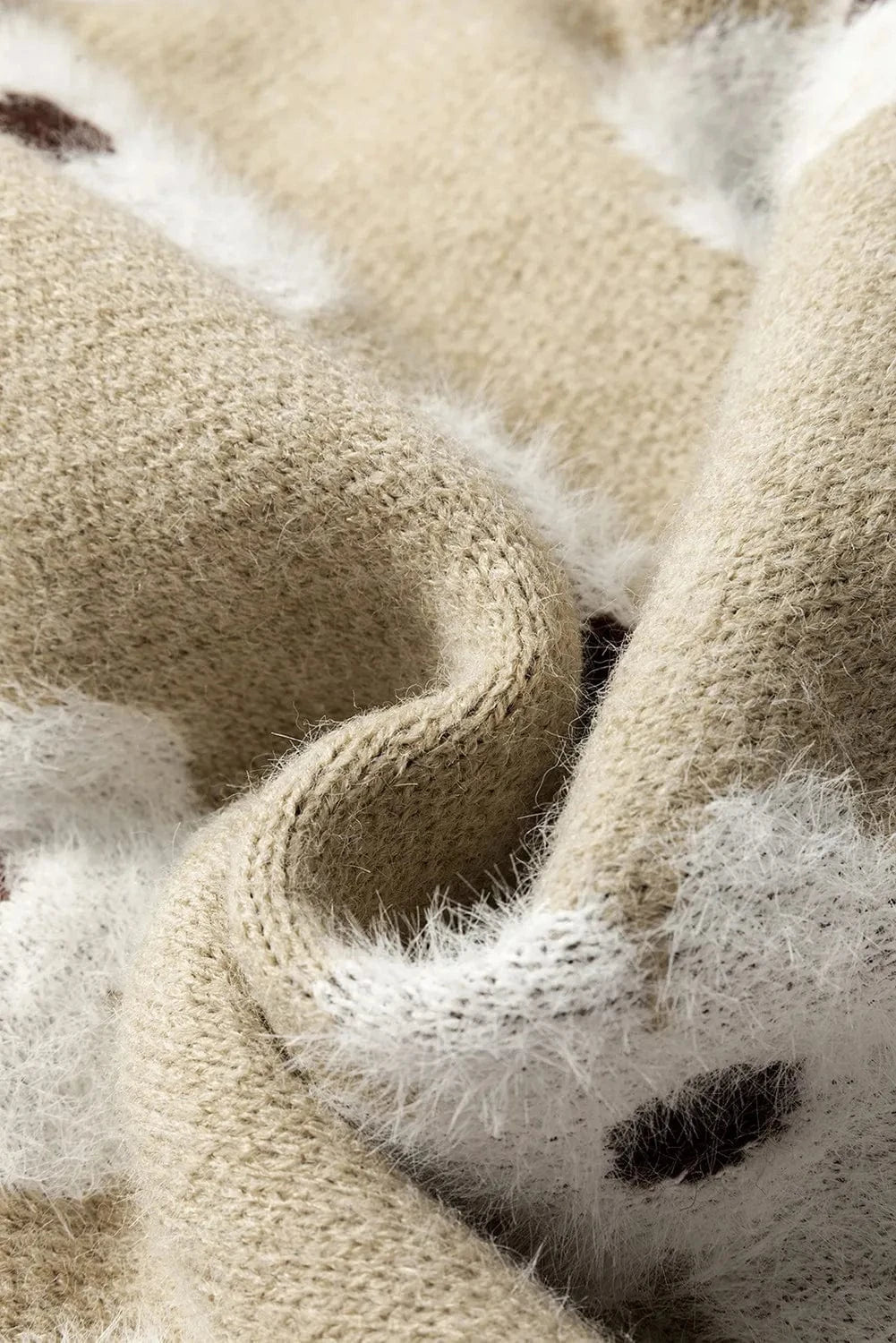 Trendsi Fall Flower Half Zip Long Sleeve Sweater Flower Half Zip Long Sleeve Sweater