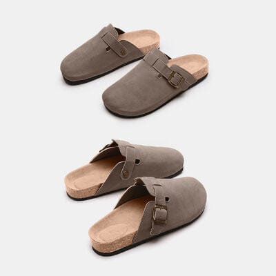 Basic Beaches Collective Suede Closed Toe Buckle Slide Suede Closed Toe Buckle Slide