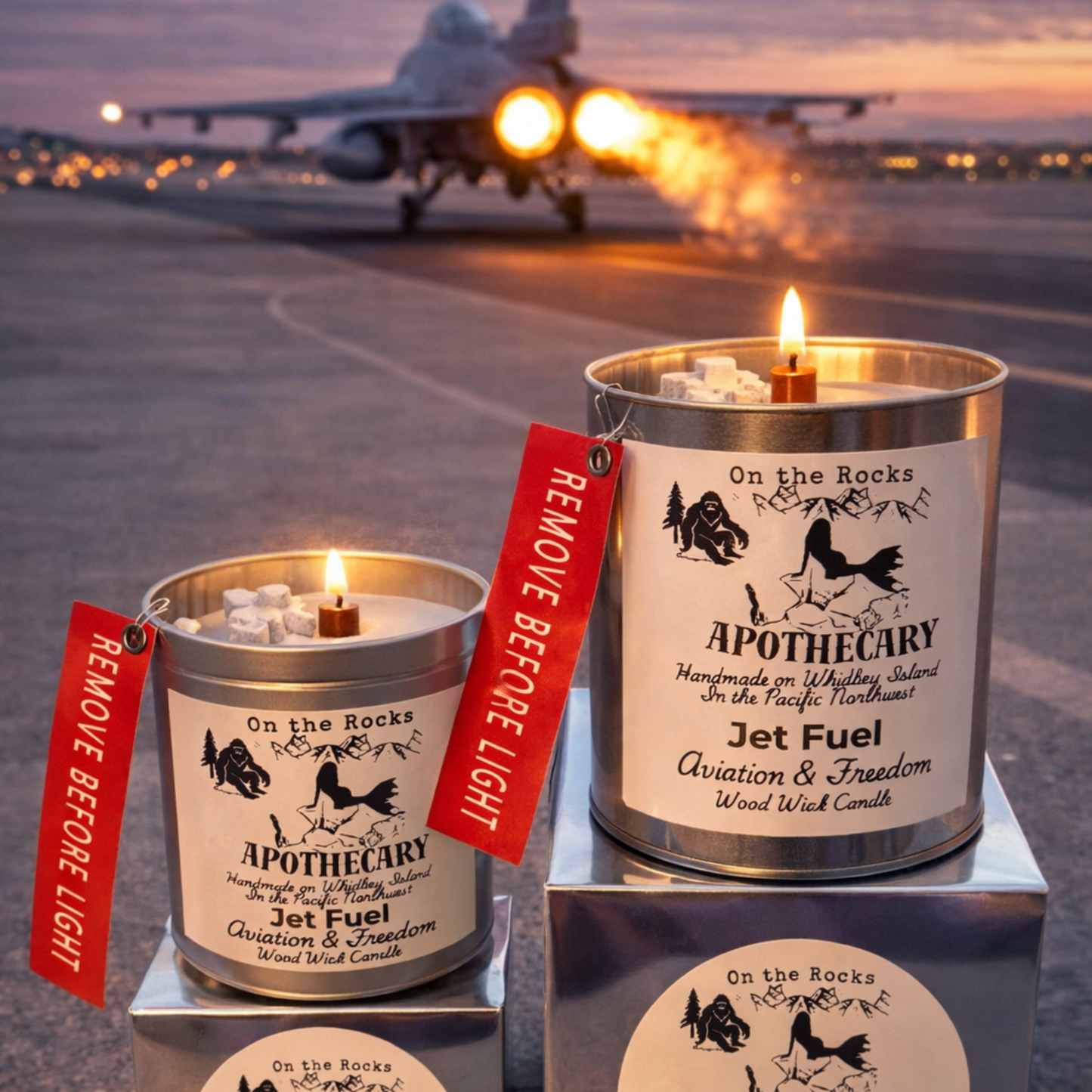Jet Fuel Wood Wick Candle