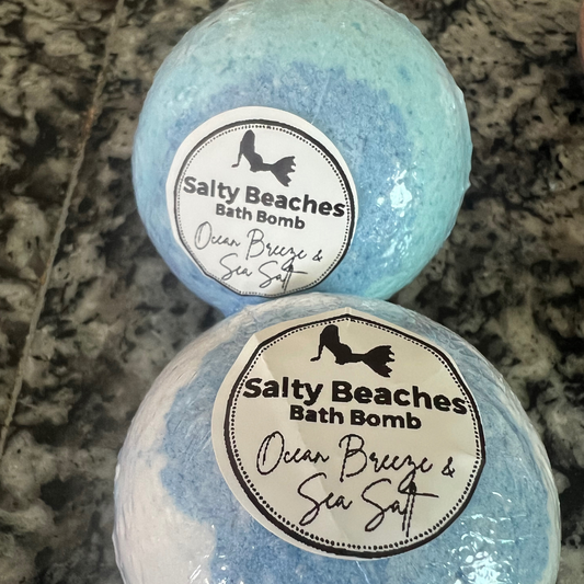 Salty Beaches Olive Oil & Shea Bath Bombs & Shower Steamers