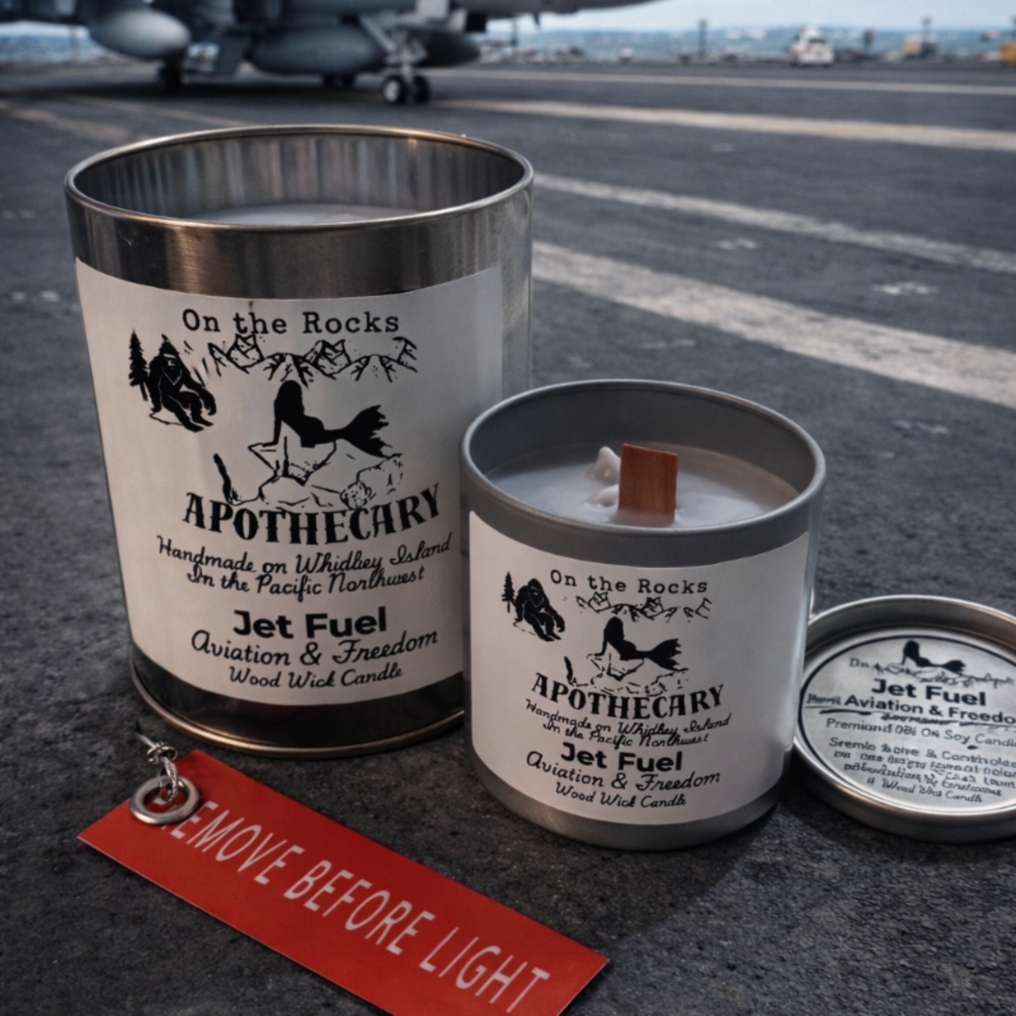 Jet Fuel Wood Wick Candle