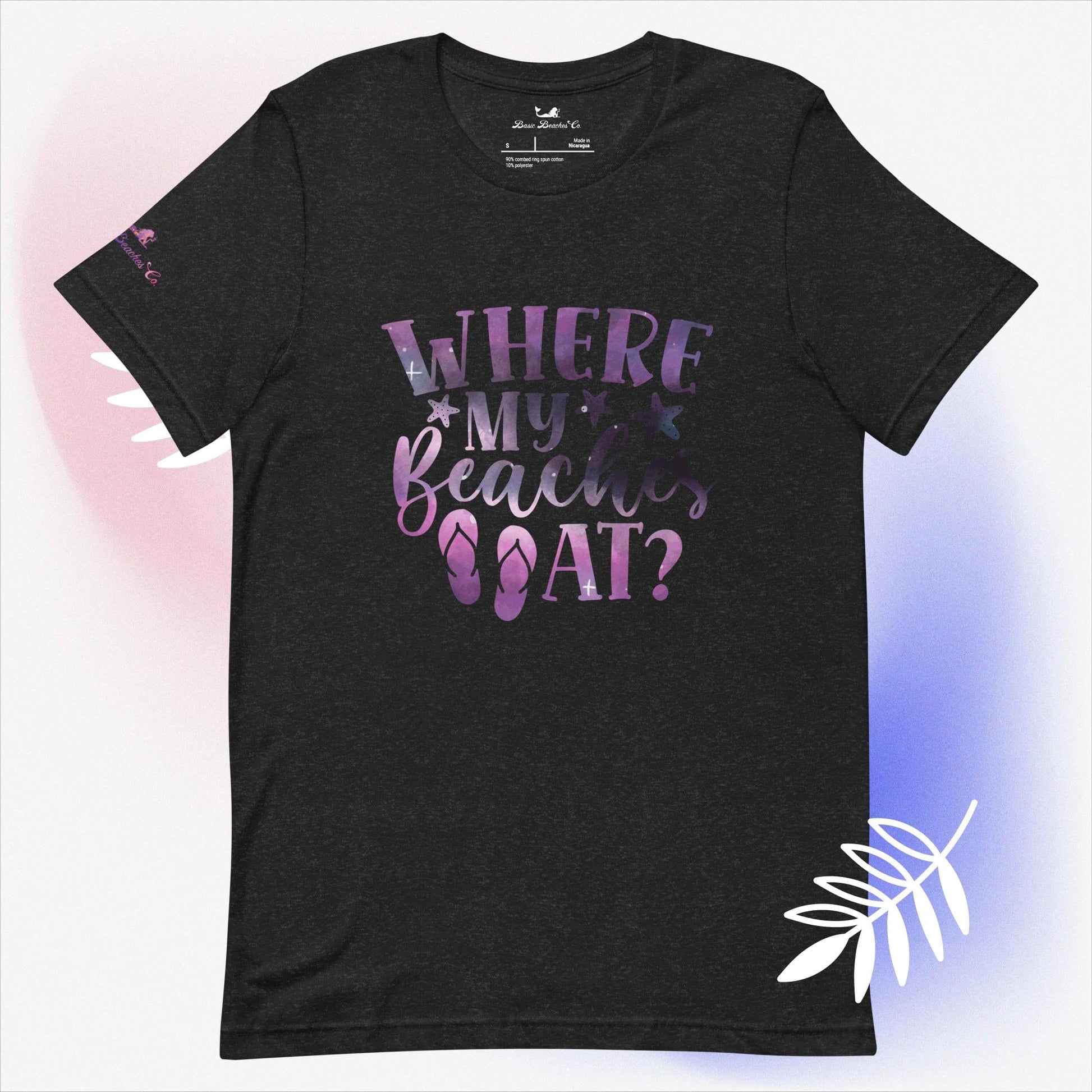 Basic Beaches Collective Black Heather / S Where my Beaches At t-shirt Where my Beaches At t-shirt