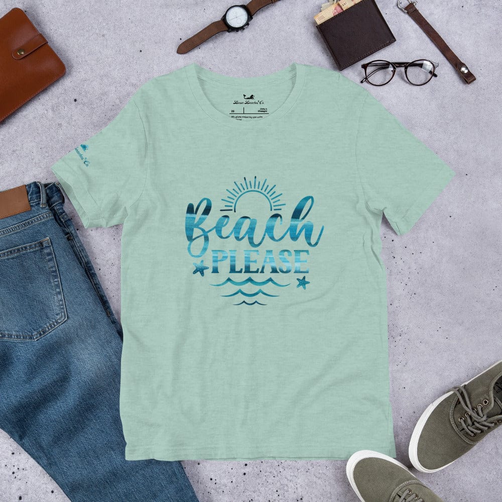 Basic Beaches Collective Heather Prism Dusty Blue / XS Beach Please t-shirt Beach Please t-shirt