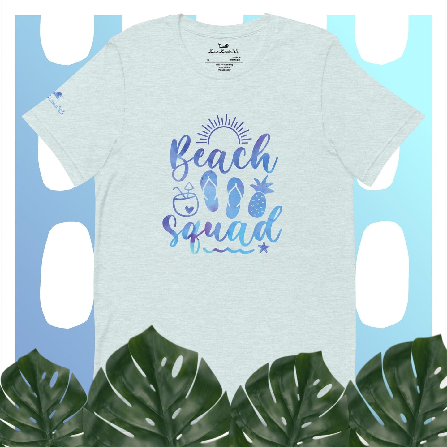 Basic Beaches Collective Heather Prism Ice Blue / S Beach Squad t-shirt Beach Squad t-shirt