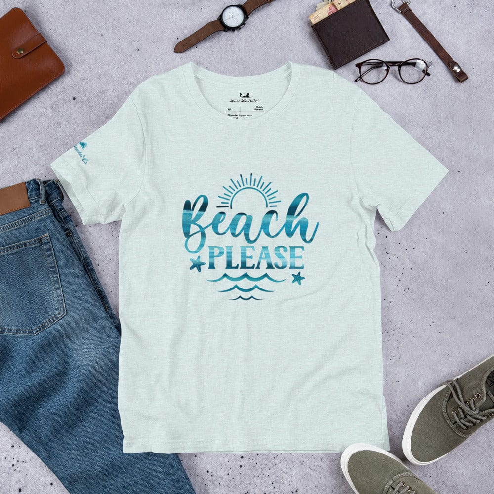 Basic Beaches Collective Heather Prism Ice Blue / XS Beach Please t-shirt Beach Please t-shirt