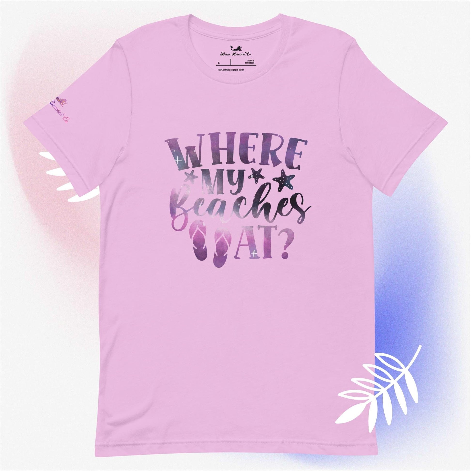 Basic Beaches Collective Lilac / S Where my Beaches At t-shirt Where my Beaches At t-shirt