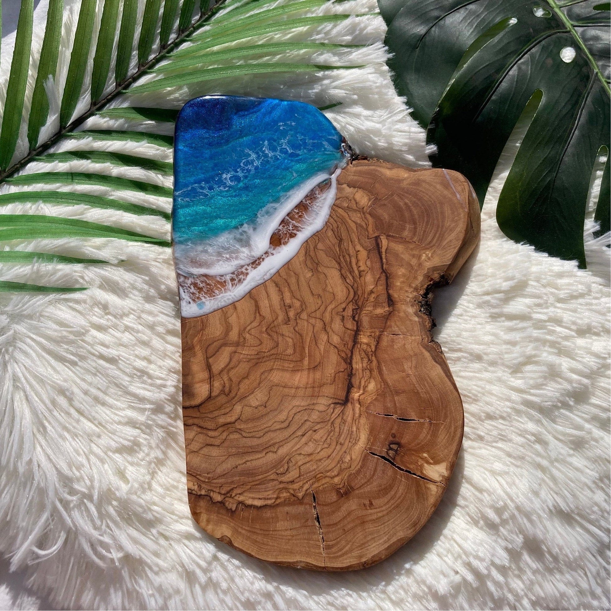 Basic Beaches Collective Ocean Charcuterie Board, Resin Charcuterie Board, Ocean Waves Cutting Board, Nautical Cheese Serving Tray, Beach House Decor Gift Ocean Charcuterie Board, Resin Charcuterie Board, Ocean Waves Cutting Board, Nautical Cheese Serving Tray, Beach House Decor Gift