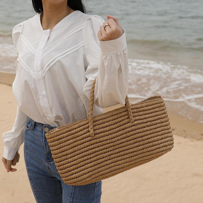 Basic Beaches Collective Photo Color Natural Woven Basic Beach Bag Natural Woven Basic Beach Bag