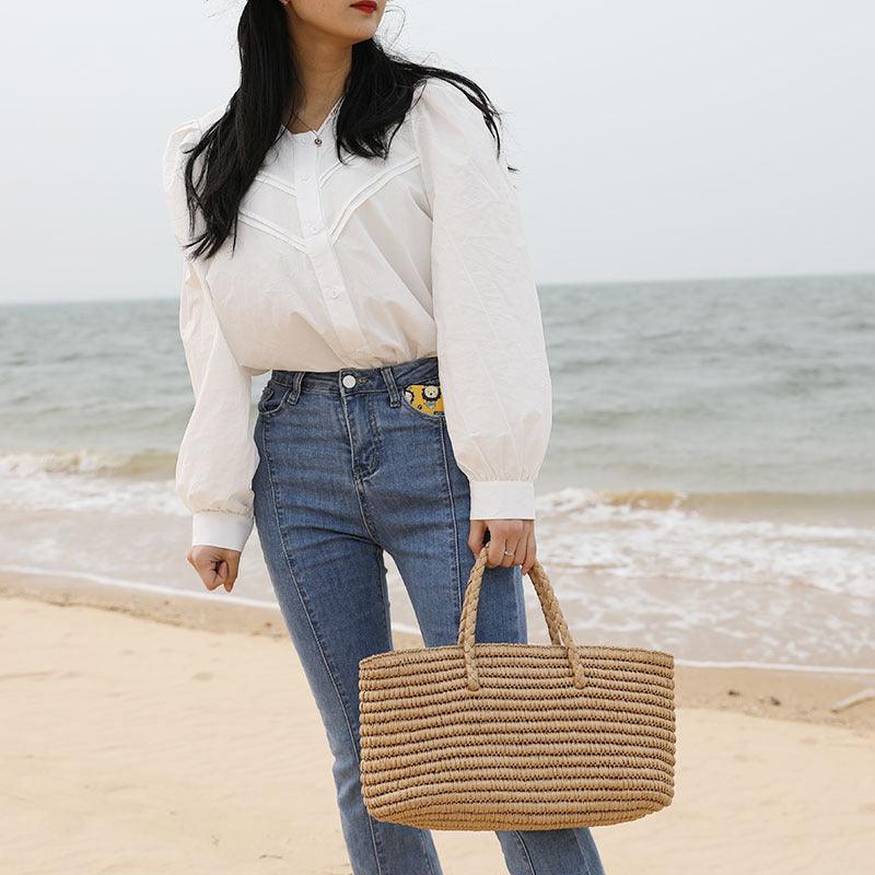 Basic Beaches Collective Photo Color Natural Woven Basic Beach Bag Natural Woven Basic Beach Bag