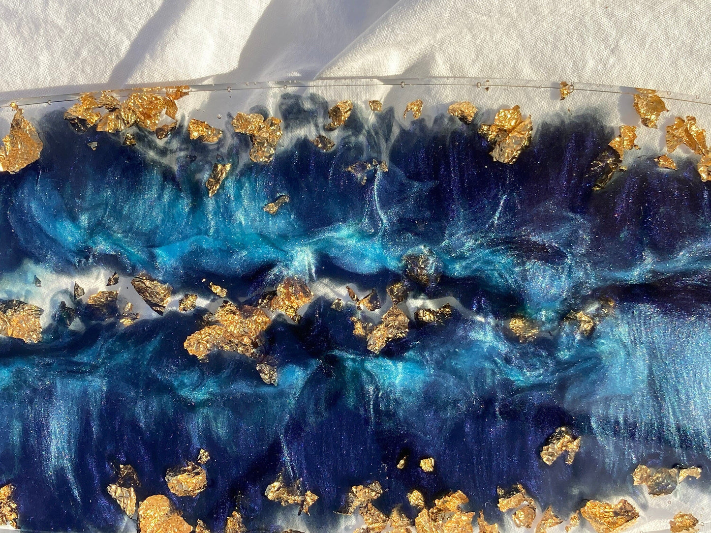 Basic Beaches Collective Resin Ocean Surf Board Tray Resin Ocean Surf Board Tray