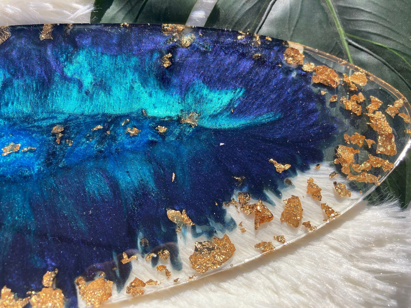 Basic Beaches Collective Resin Ocean Surf Board Tray Resin Ocean Surf Board Tray