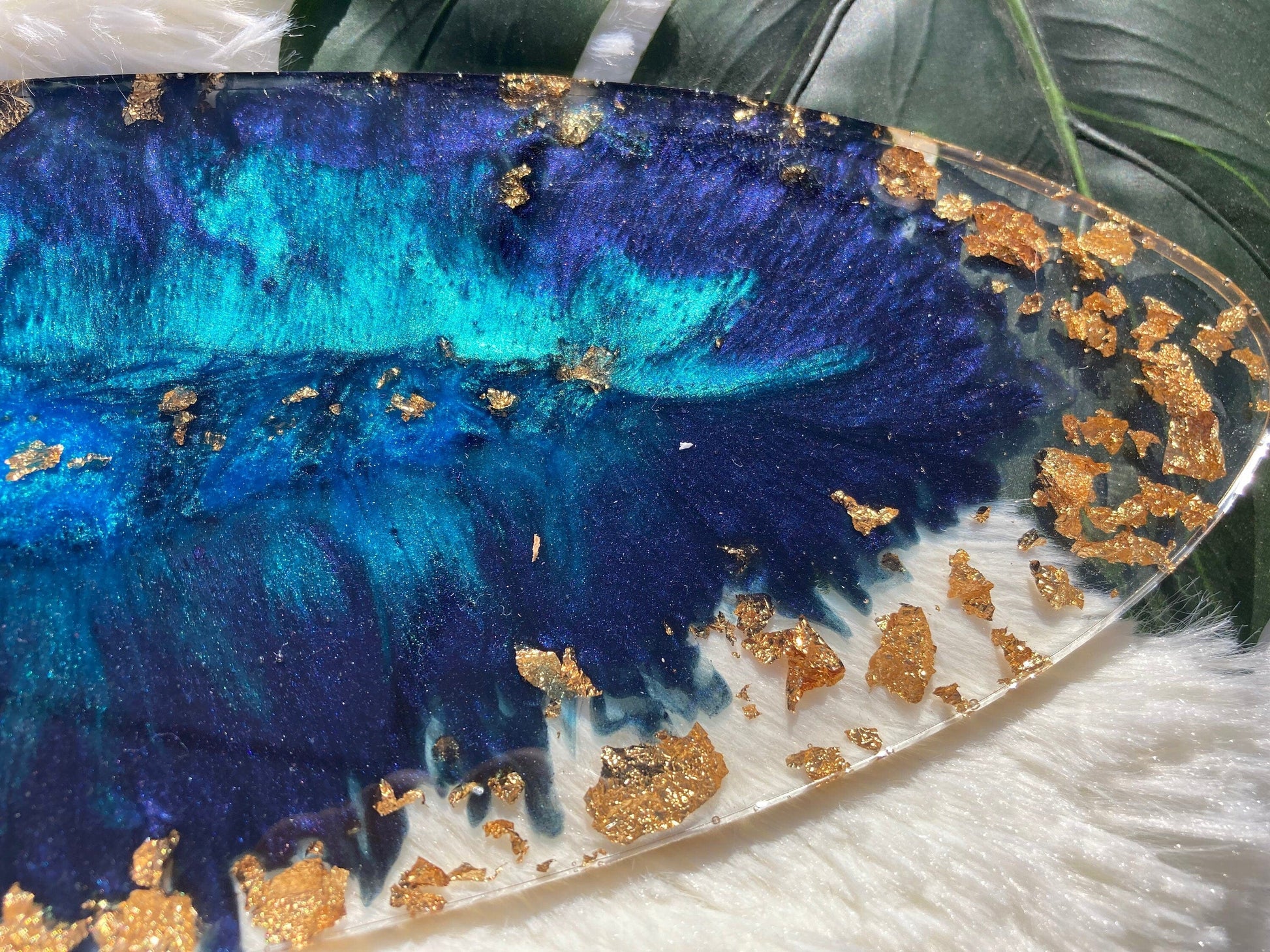 Basic Beaches Collective Resin Ocean Surf Board Tray Resin Ocean Surf Board Tray