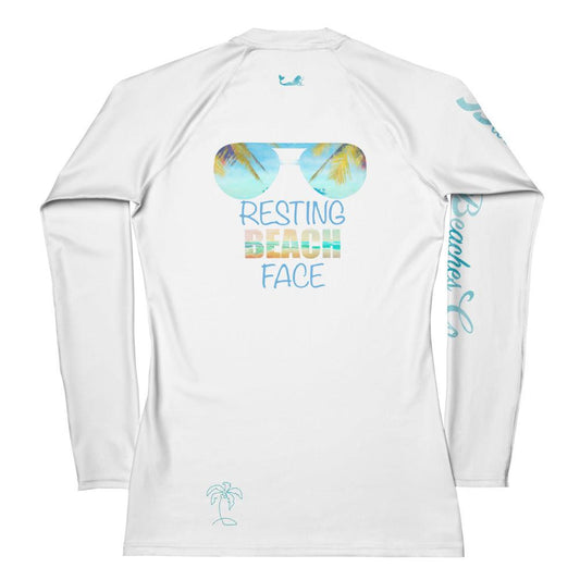 Basic Beaches Collective XS Resting Beach Face Rash Guard Resting Beach Face Rash Guard