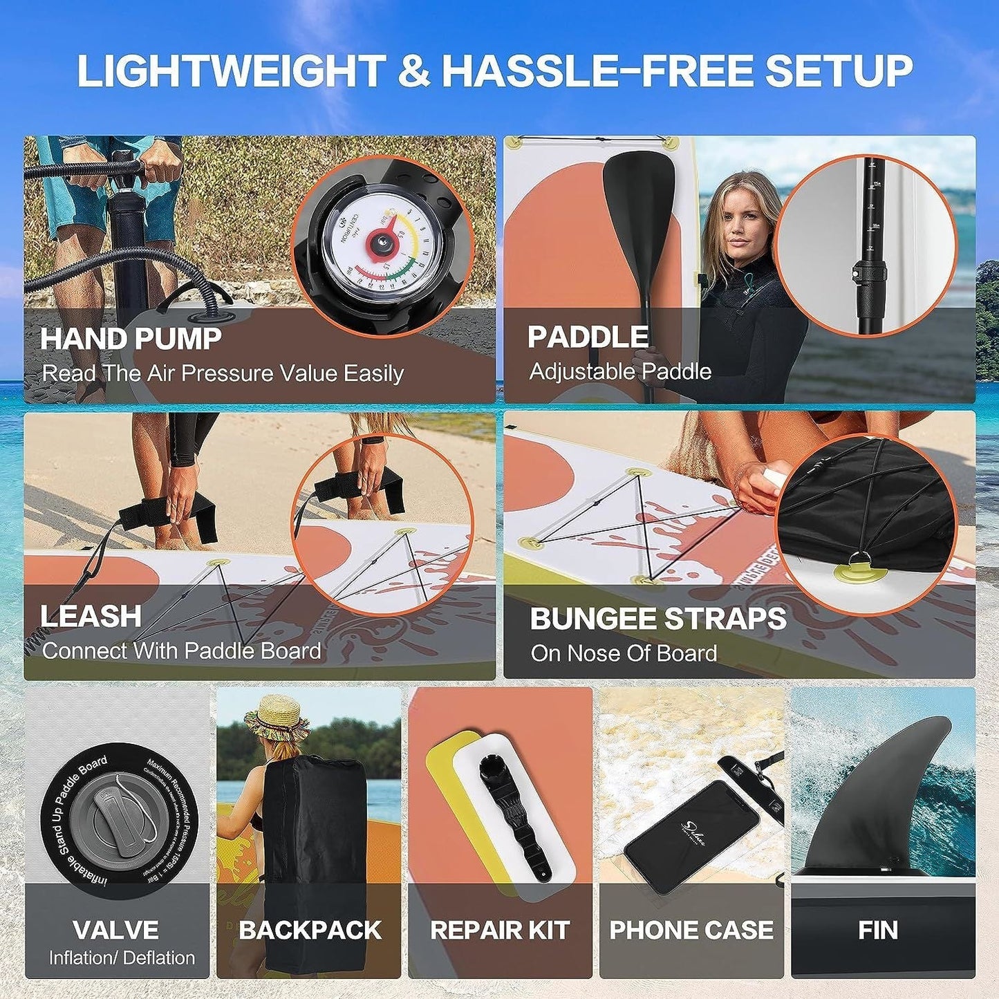 Doba as Pic Inflatable Stand Up Paddle Board – Simple Deluxe Premium SUP for All Skill Levels, Pink Paddle Boards for Adults & Youth, Blow Up Stand-Up Paddleboards with Accessories & Backpack, Surf Control Inflatable Stand Up Paddle Board – Simple Deluxe Premium SUP for All Skill Levels, Pink Paddle Boards for Adults & Youth, Blow Up Stand-Up Paddleboards with Accessories & Backpack, Surf Control