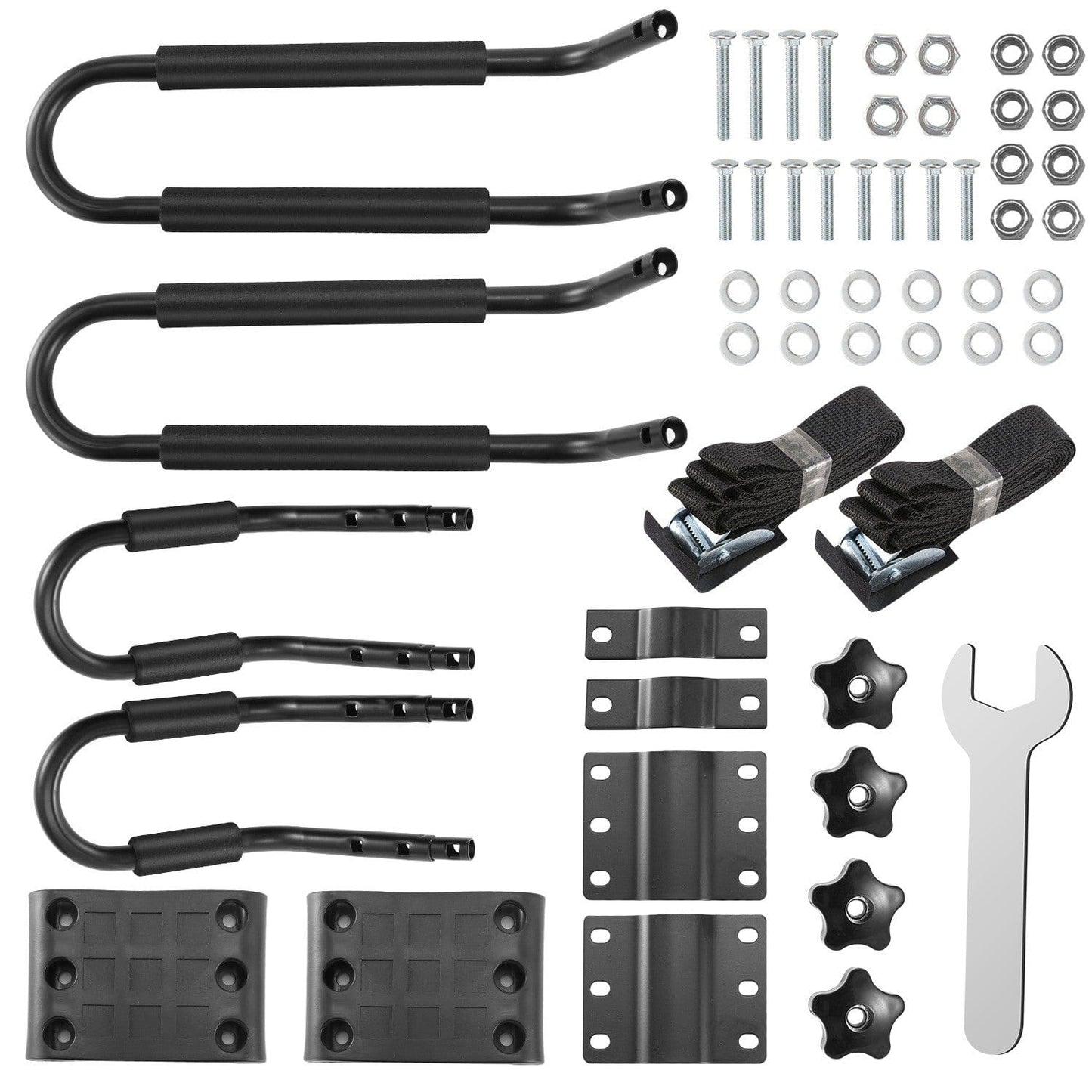 Doba Black 1 Pair Universal J-Bar Kayak Carrier 220LBS Load Heavy Duty Canoe Car Top Mount Carrier Roof Rack with 2Pcs Tie Down Straps 1 Pair Universal J-Bar Kayak Carrier 220LBS Load Heavy Duty Canoe Car Top Mount Carrier Roof Rack with 2Pcs Tie Down Straps