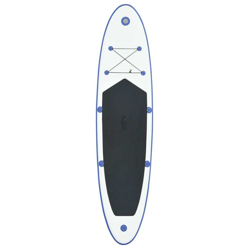 Doba Blue Stand Up Paddle Board Set SUP Surfboard Inflatable Blue and White Stand Up Paddle Board Set SUP Surfboard Inflatable Blue and White
