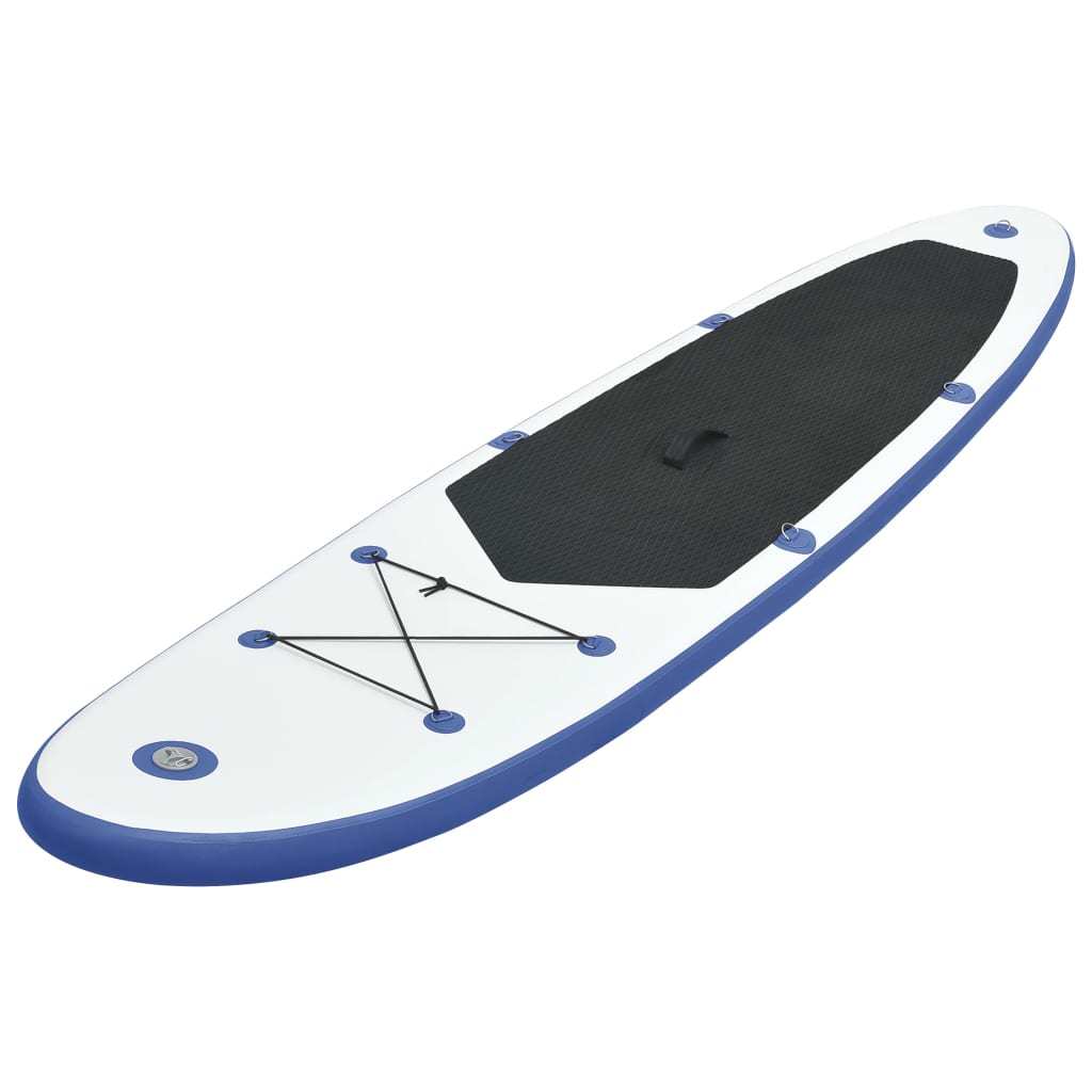 Doba Blue Stand Up Paddle Board Set SUP Surfboard Inflatable Blue and White Stand Up Paddle Board Set SUP Surfboard Inflatable Blue and White