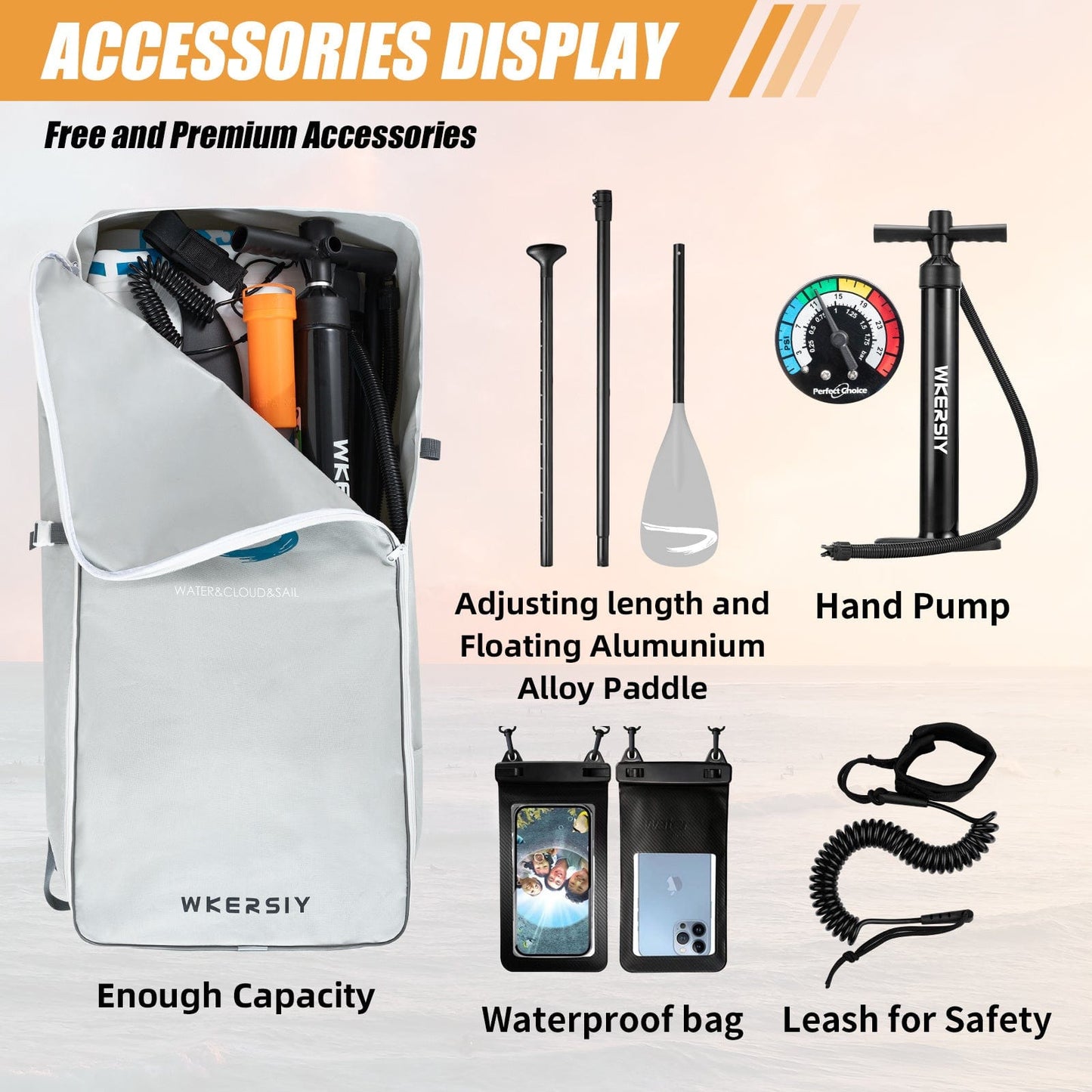 Doba colorful inflatable paddle board 10'6 including sup paddle, paddleboard backpack, pump, leash inflatable paddle board 10'6 including sup paddle, paddleboard backpack, pump, leash