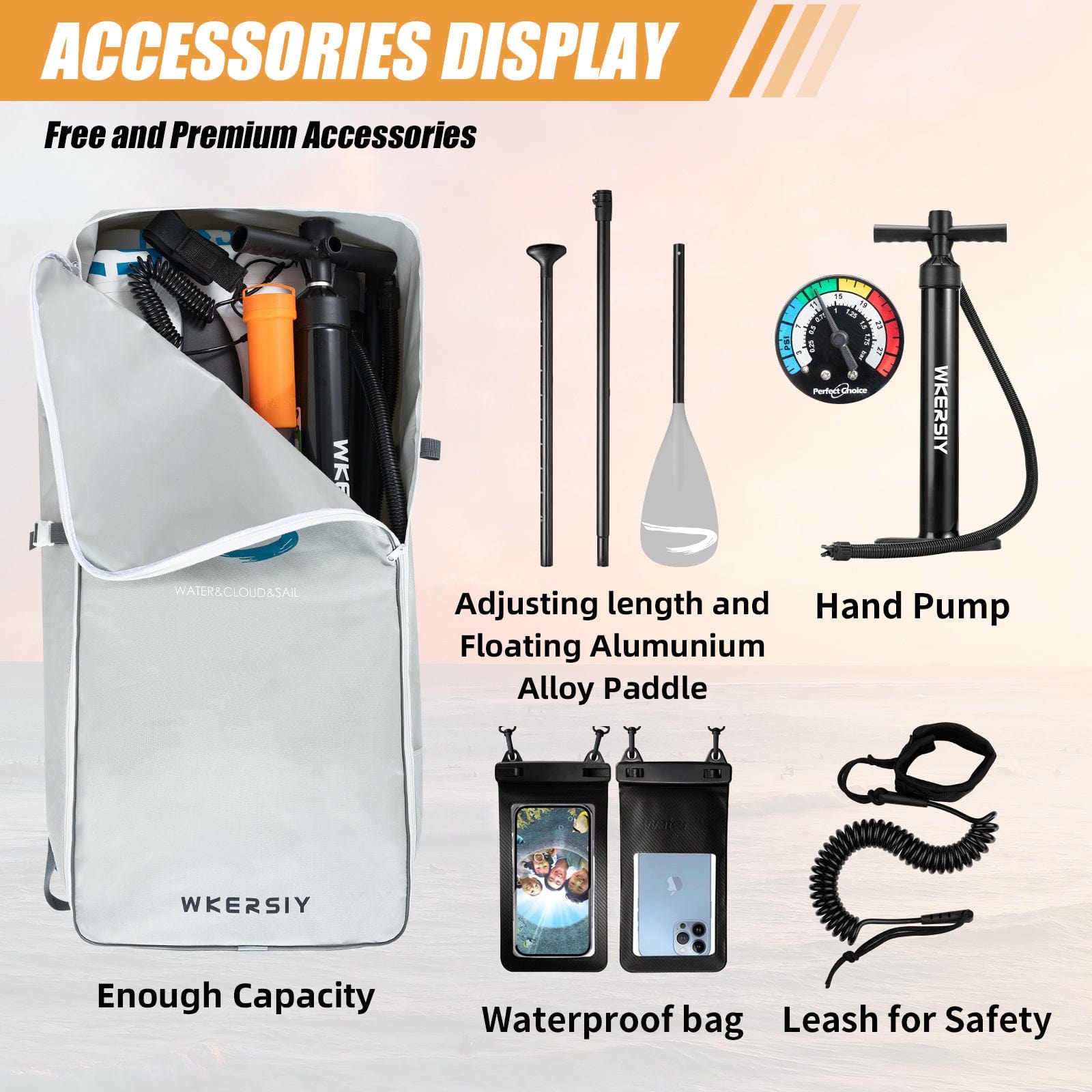 Doba colorful inflatable paddle board 10'6 including sup paddle, paddleboard backpack, pump, leash inflatable paddle board 10'6 including sup paddle, paddleboard backpack, pump, leash