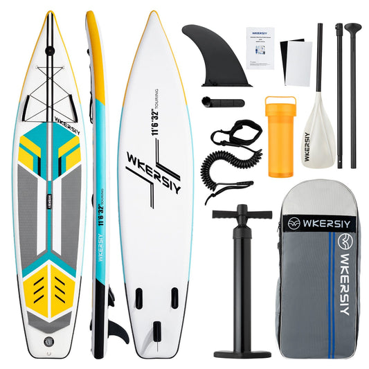 Doba green inflatable paddle board 11'6 touring Sup including sup paddle, paddleboard backpack, pump, leash inflatable paddle board 11'6 touring Sup including sup paddle, paddleboard backpack, pump, leash