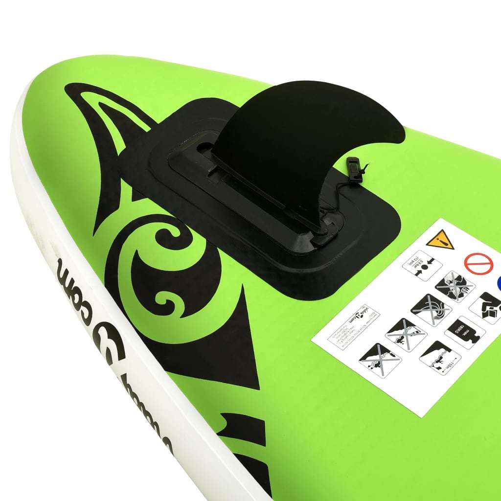 Doba Green Inflatable Stand Up Paddleboard Set 126"x29.9"x5.9" Green Inflatable Stand Up Paddleboard Set 126"x29.9"x5.9" Green