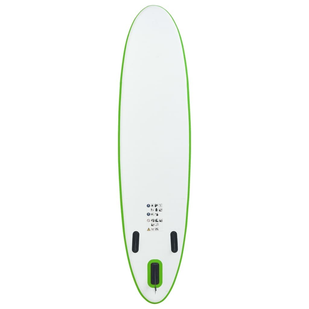 Doba Green Inflatable Stand Up Paddleboard Set Green and White Inflatable Stand Up Paddleboard Set Green and White