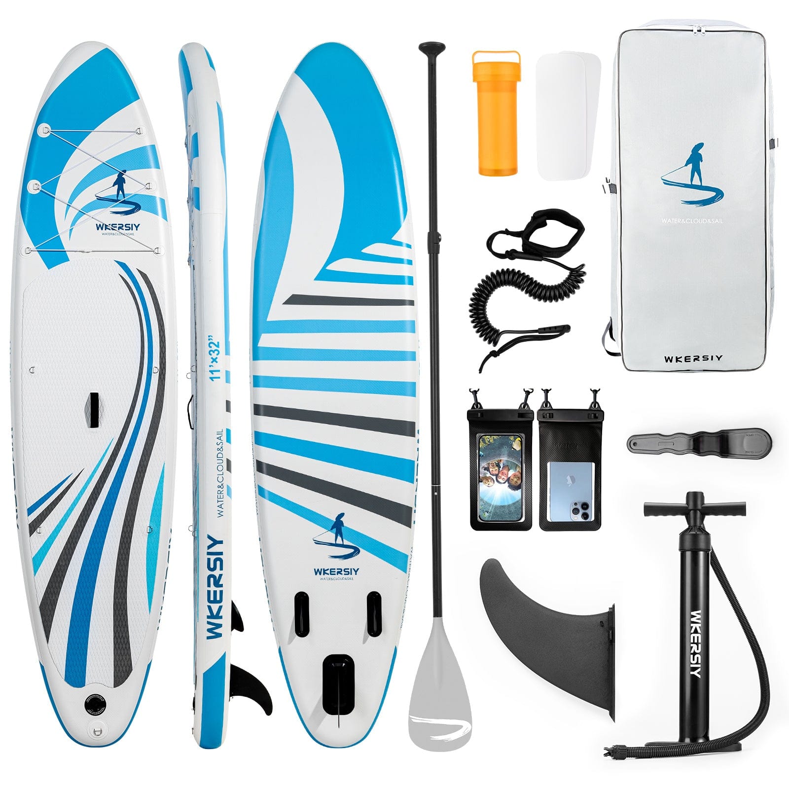Doba grey inflatable paddle board 11'  Sup including sup paddle, paddleboard backpack, pump, leash inflatable paddle board 11'  Sup including sup paddle, paddleboard backpack, pump, leash