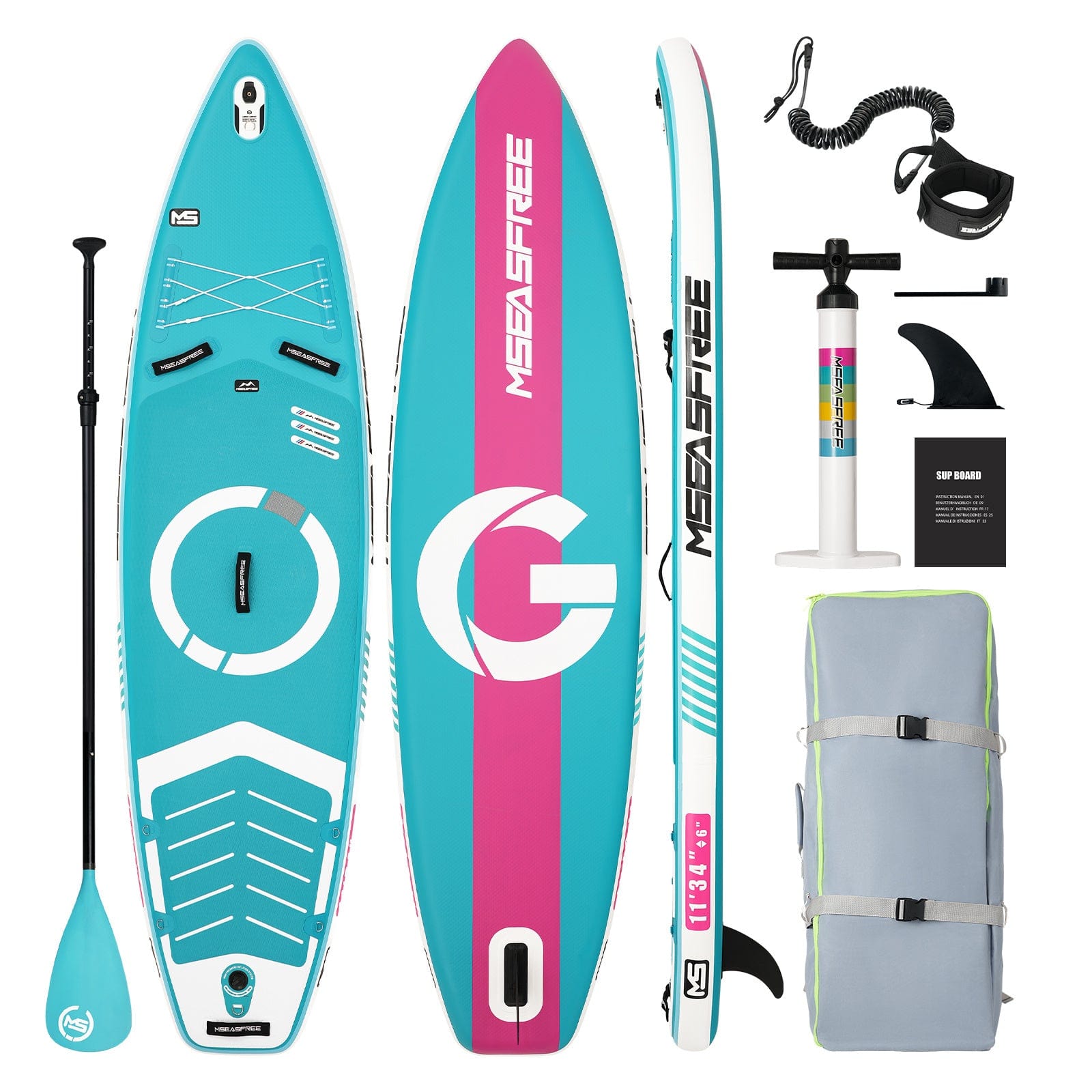 Doba MS-lake blue Inflatable Stand Up Paddle Board with Premium iSUP Bundle Accessory Pack, Durable, Lightweight with Stable Wide Stance - SUP for All Skill Levels Inflatable Stand Up Paddle Board with Premium iSUP Bundle Accessory Pack, Durable, Lightweight with Stable Wide Stance - SUP for All Skill Levels