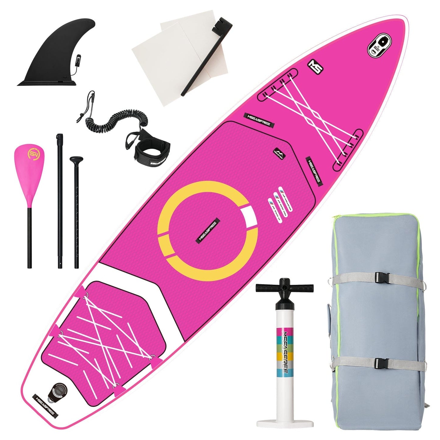 Doba MS-pink Inflatable Stand Up Paddle Board with Premium iSUP Bundle Accessory Pack, Durable, Lightweight with Stable Wide Stance - SUP for All Skill Levels Inflatable Stand Up Paddle Board with Premium iSUP Bundle Accessory Pack, Durable, Lightweight with Stable Wide Stance - SUP for All Skill Levels