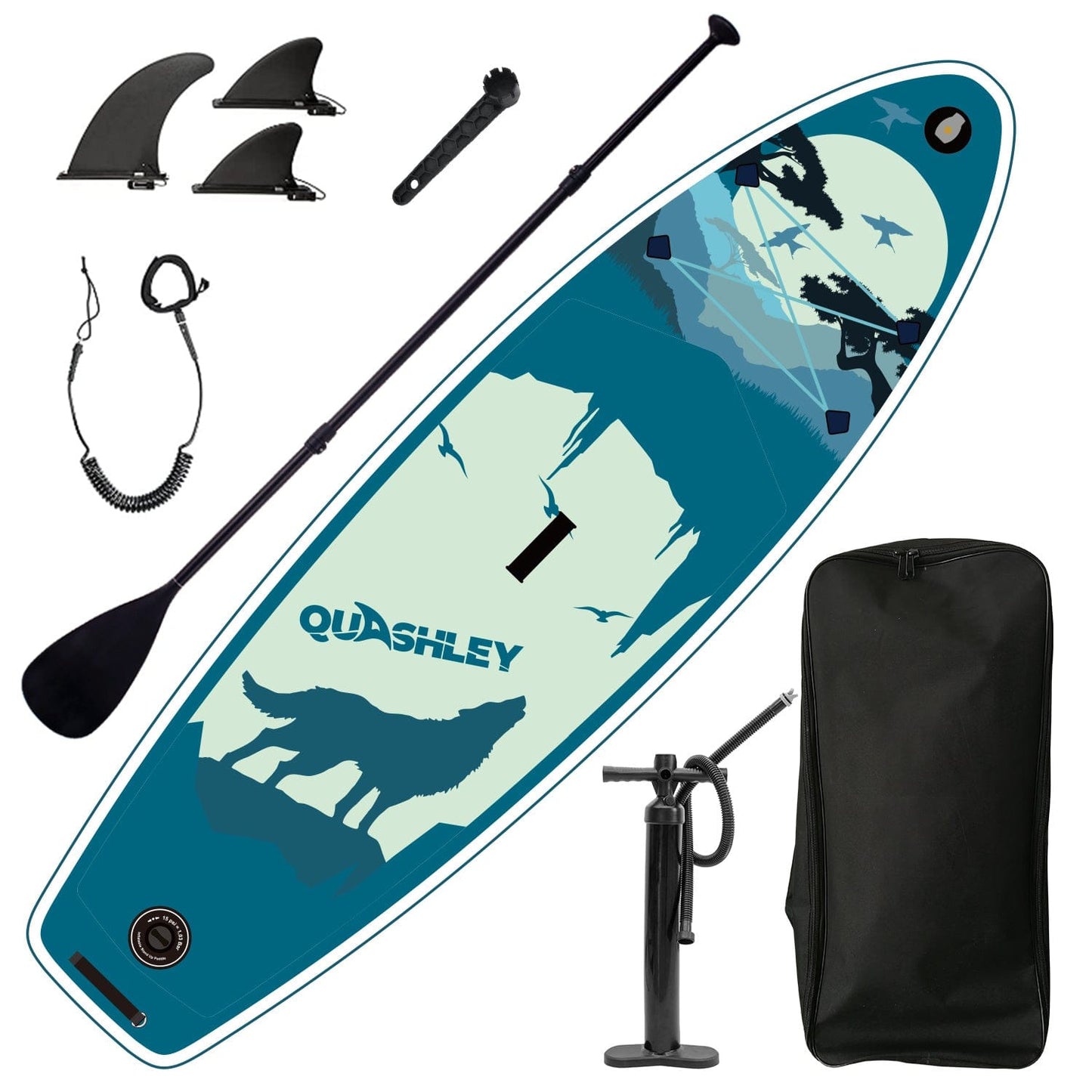 Doba Q-MOON Inflatable Paddle Board, Stand Up Paddle Boards for Adults, Sup Board for Fishing, Wide Stance for All Levels, Inflatable Standup Paddleboard Inflatable Paddle Board, Stand Up Paddle Boards for Adults, Sup Board for Fishing, Wide Stance for All Levels, Inflatable Standup Paddleboard