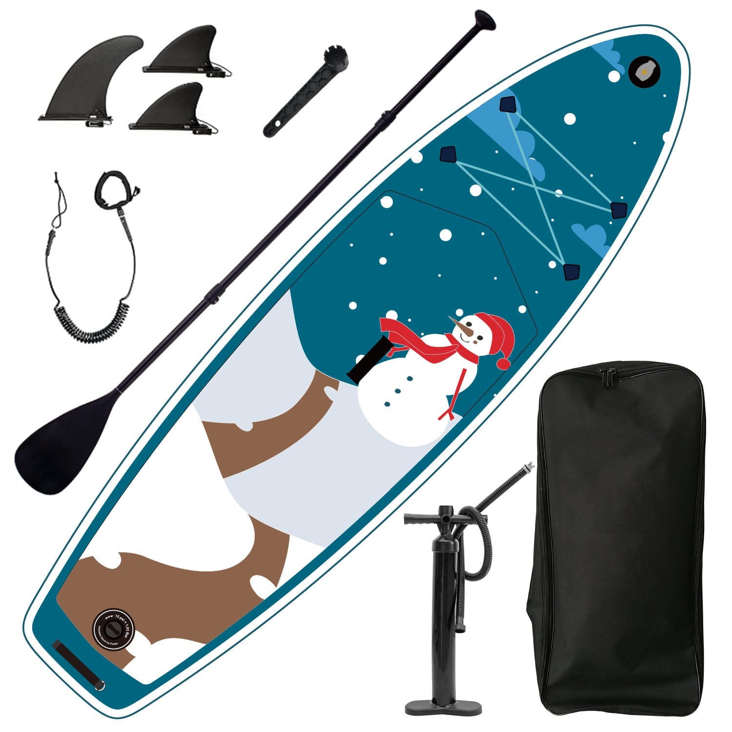 Doba Q-SNOWMAN Inflatable Paddle Board, Stand Up Paddle Boards for Adults, Sup Board for Fishing, Wide Stance for All Levels, Inflatable Standup Paddleboard Inflatable Paddle Board, Stand Up Paddle Boards for Adults, Sup Board for Fishing, Wide Stance for All Levels, Inflatable Standup Paddleboard