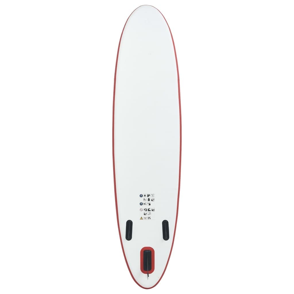 Doba Red Stand Up Paddle Board Set SUP Surfboard Inflatable Red and White Stand Up Paddle Board Set SUP Surfboard Inflatable Red and White