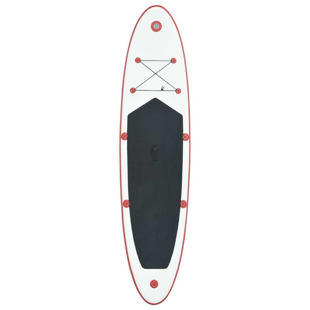 Doba Red Stand Up Paddle Board Set SUP Surfboard Inflatable Red and White Stand Up Paddle Board Set SUP Surfboard Inflatable Red and White