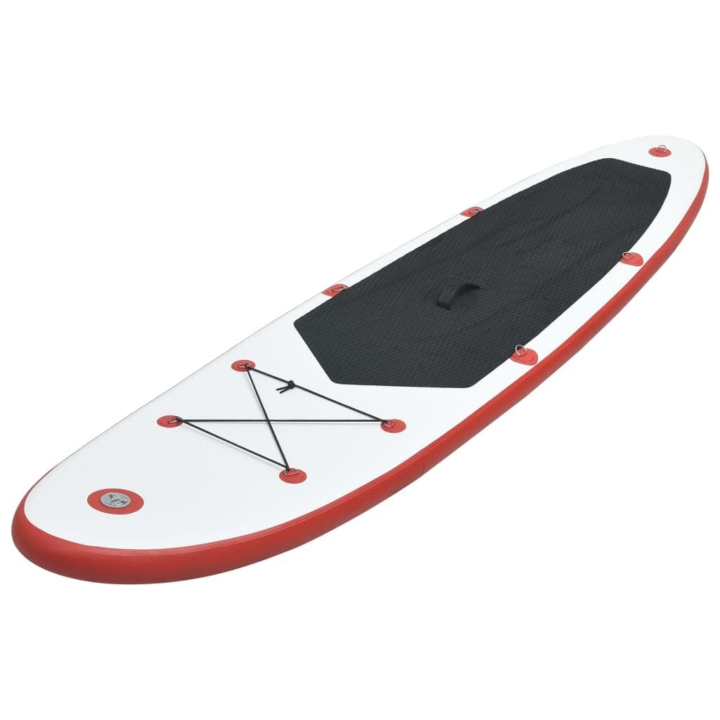 Doba Red Stand Up Paddle Board Set SUP Surfboard Inflatable Red and White Stand Up Paddle Board Set SUP Surfboard Inflatable Red and White