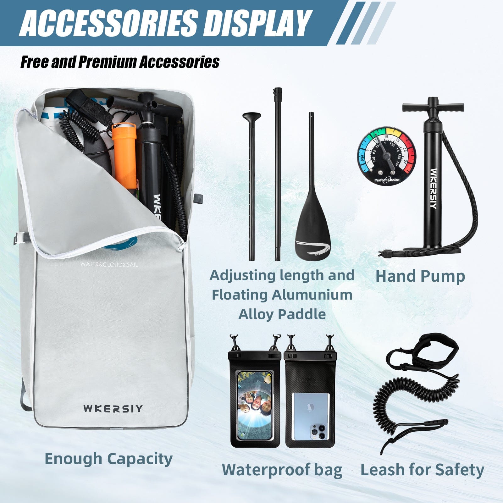 Doba Sport Mint Green inflatable paddle board 10'6 including sup paddle, paddleboard backpack, pump, leash inflatable paddle board 10'6 including sup paddle, paddleboard backpack, pump, leash