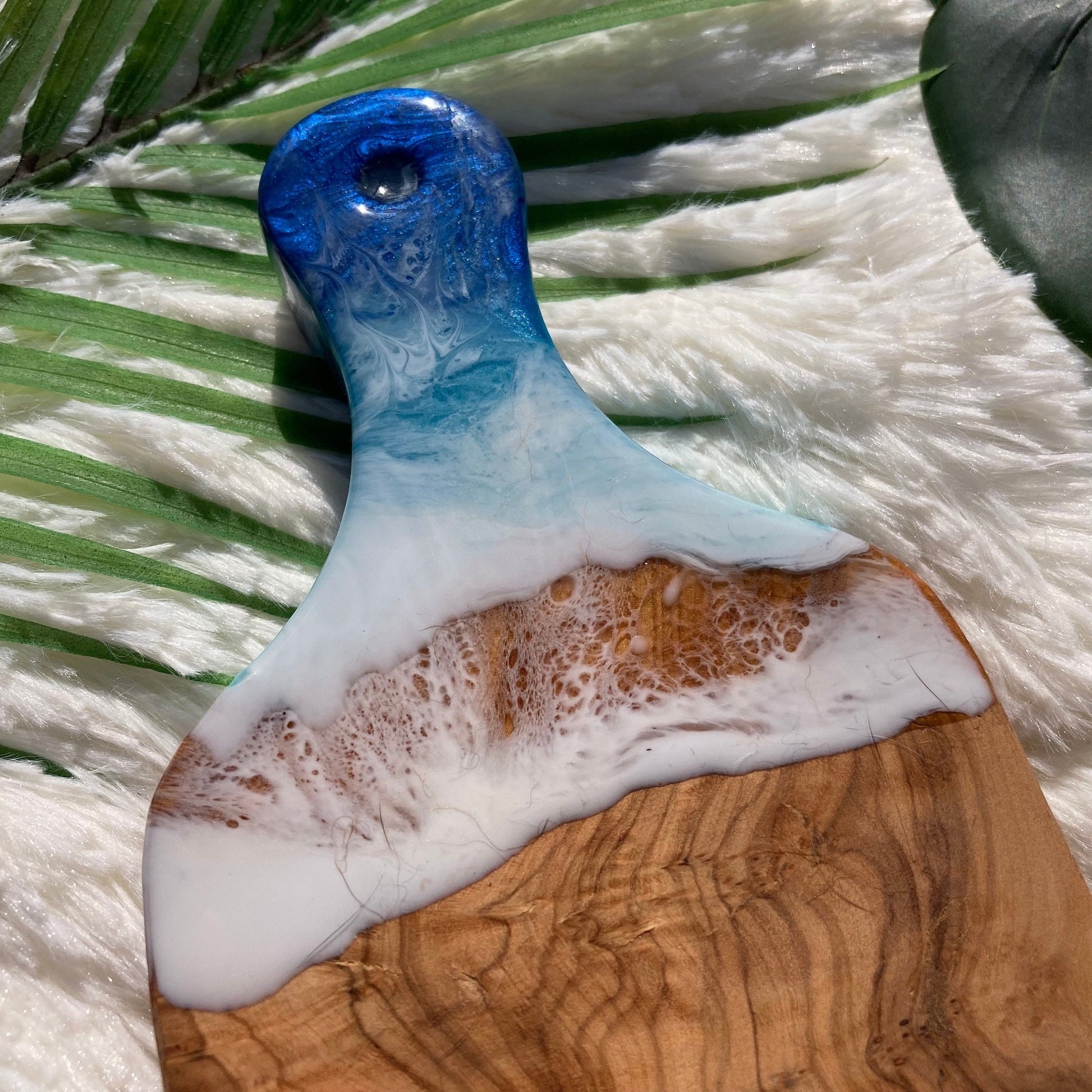 Ocean Charcuterie Board, Resin Charcuterie Board, Ocean Waves Cutting Board, Nautical Cheese Serving Tray, Beach House Decor Gift