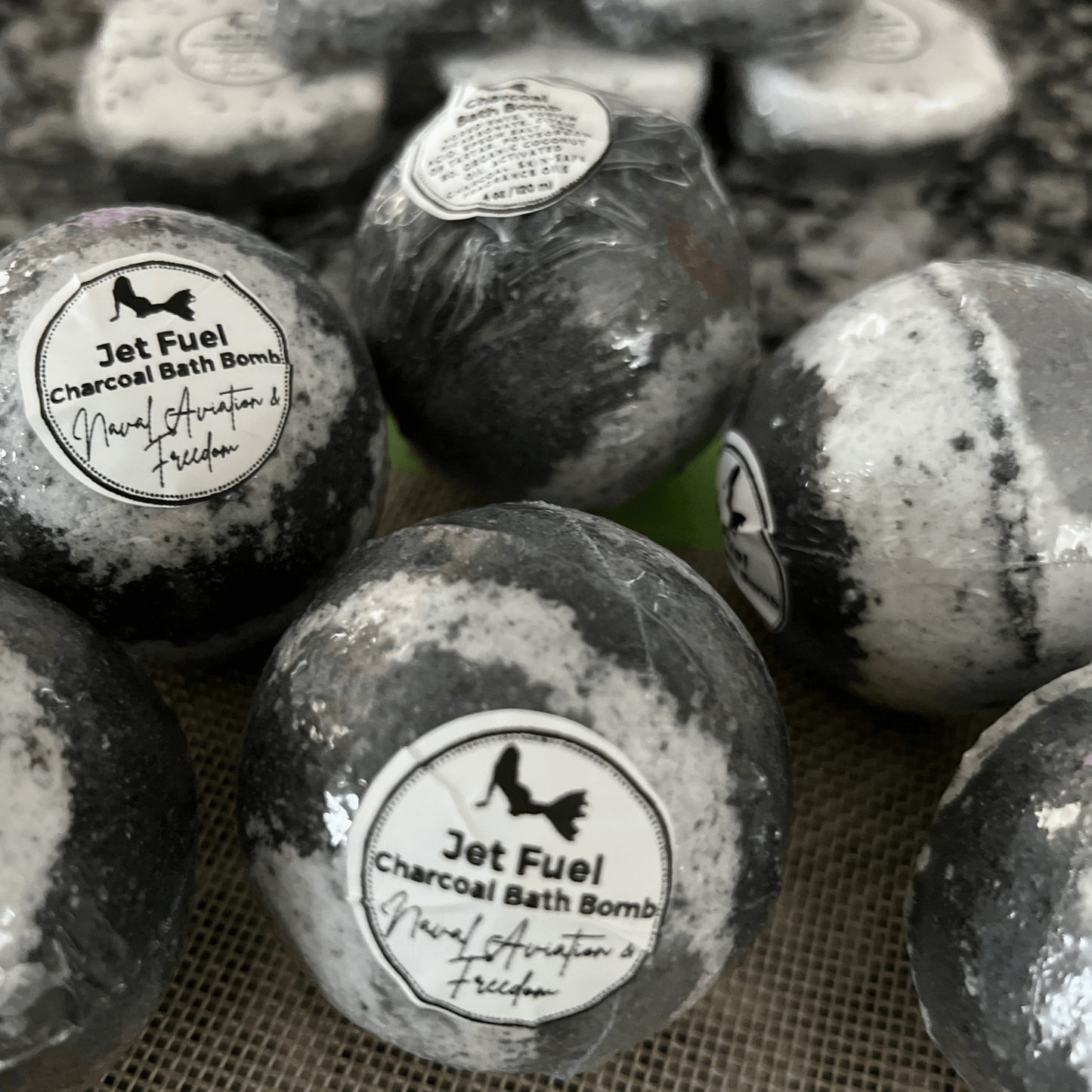 On The Rocks Apothecary bath bomb Bath Bomb / 3-pack Jet Fuel Charcoal Bath Bombs & Shower Steamers Jet Fuel Charcoal Bath Bombs & Shower Steamers