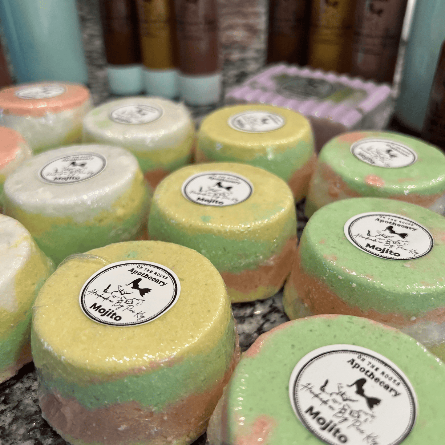 On The Rocks Apothecary bath bomb Shower Steamer / 3-pack / Basic Beaches Bath Bombs & Shower Steamers Bath Bombs & Shower Steamers