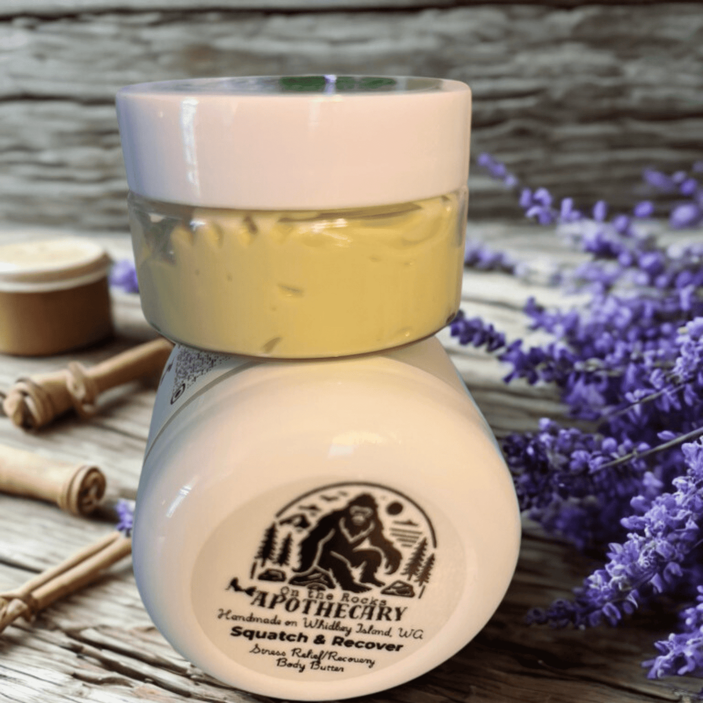 On The Rocks Apothecary Body Butter Squatch & Rescue Recovery Magnesium & Hemp Recovery Body Butter Squatch & Rescue Recovery Magnesium & Hemp Recovery Body Butter