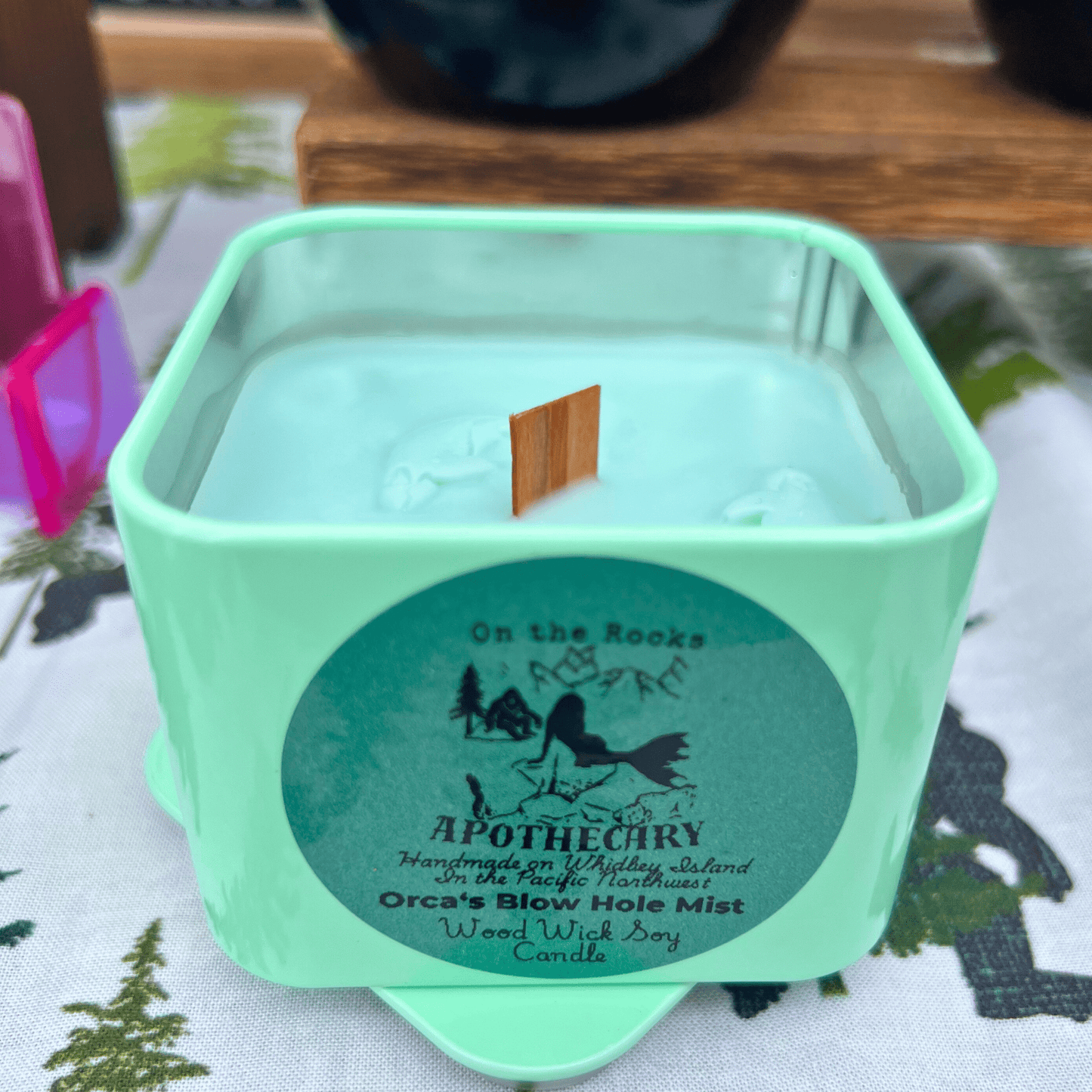 On The Rocks Apothecary candles 8oz Hand-poured Wood Wick Candles 8oz Hand-poured Wood Wick Candles