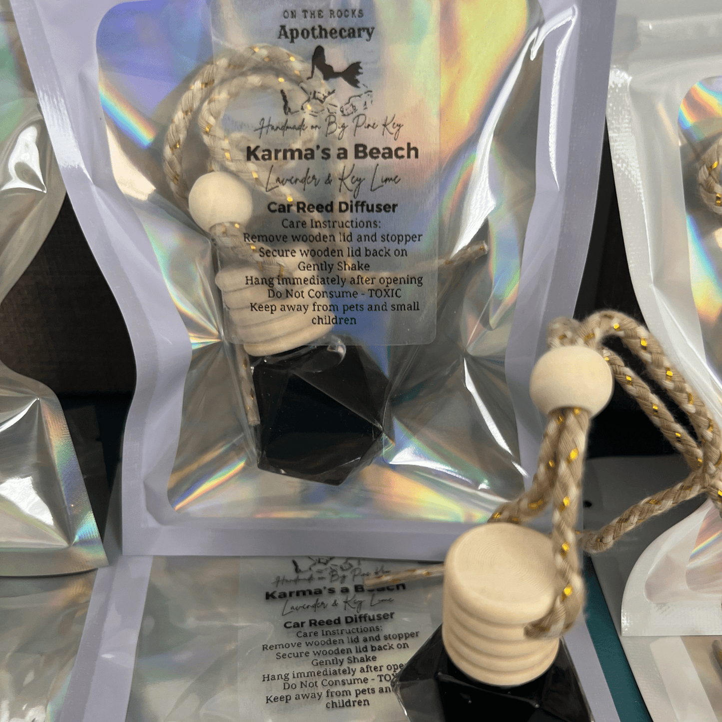 On The Rocks Apothecary Freshie Karma's a Beach Car Reed Diffusers Car Reed Diffusers