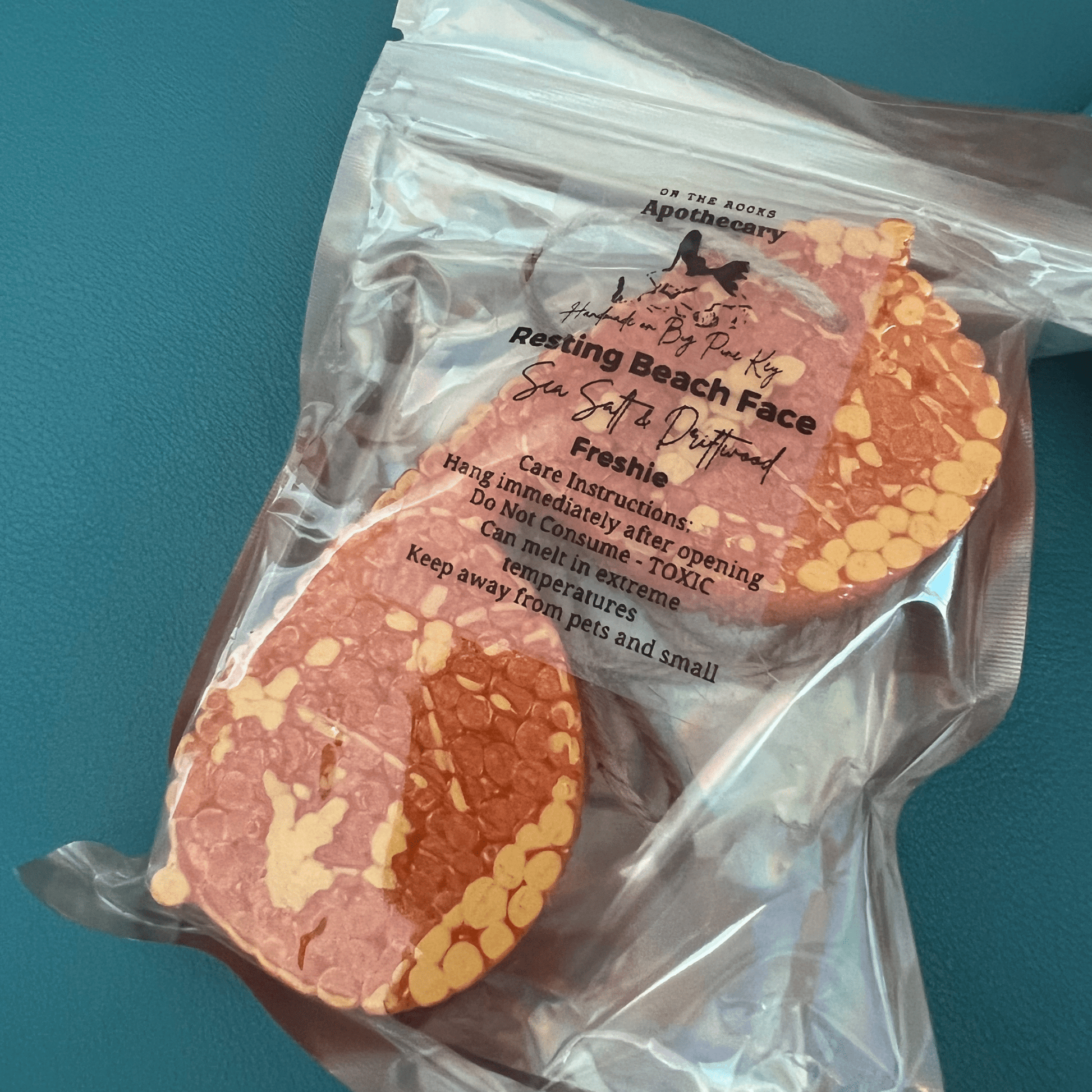 On The Rocks Apothecary Freshie Resting Beach Face / Sunglasses Freshies - Car/Closet Air Fresheners Freshies - Car/Closet Air Fresheners