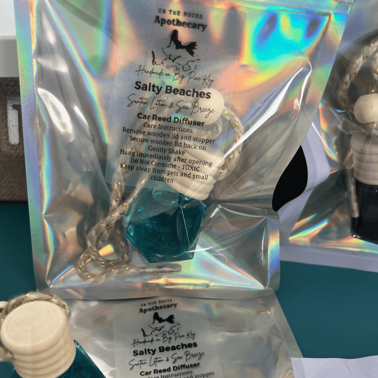 On The Rocks Apothecary Freshie Salty Beaches Car Reed Diffusers Car Reed Diffusers