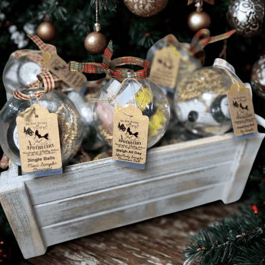 On The Rocks Apothecary Lotion Holiday Sampler Ornament Balls Holiday Sampler Ornament Balls