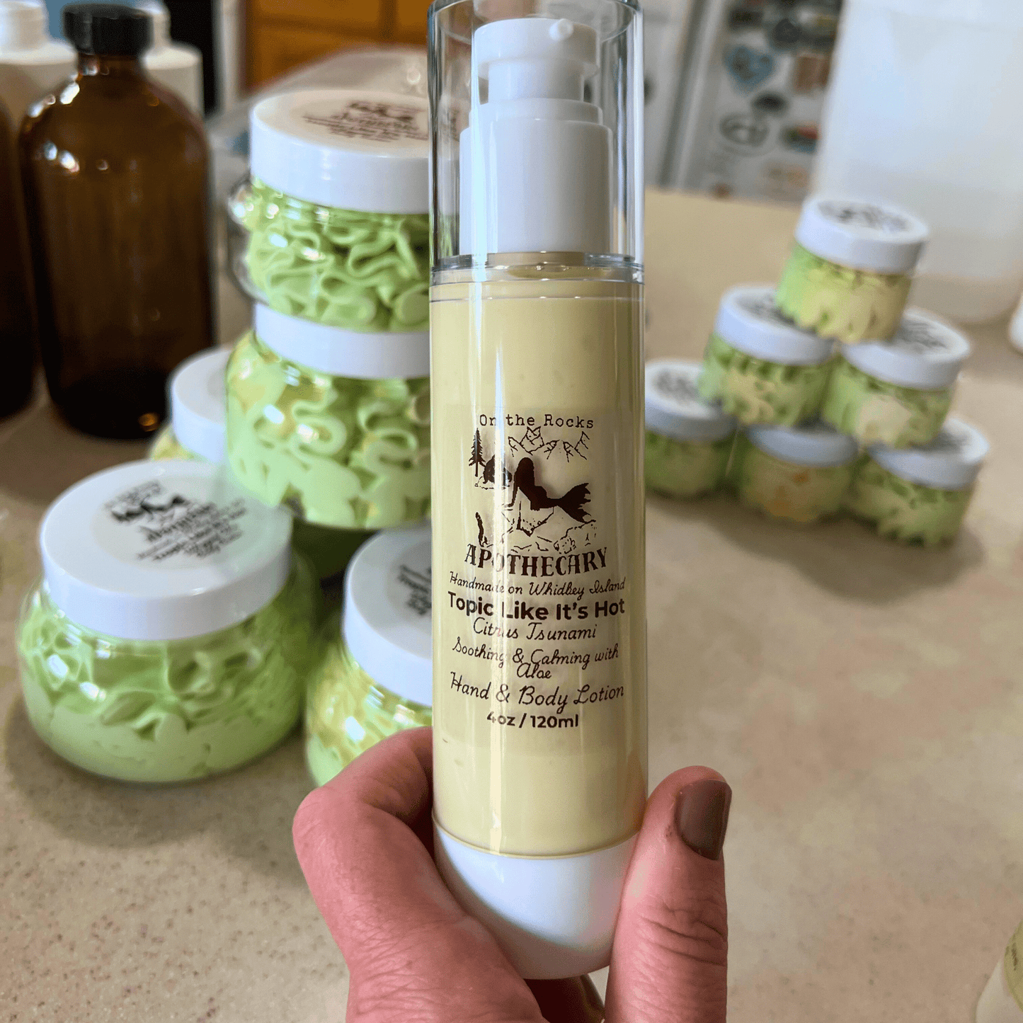 On The Rocks Apothecary Lotion Lotion - Hand Crafted Silky Moisturizing Lotion for Face, Hands, & Body Lotion - Hand Crafted Silky Moisturizing Lotion for Face, Hands, & Body