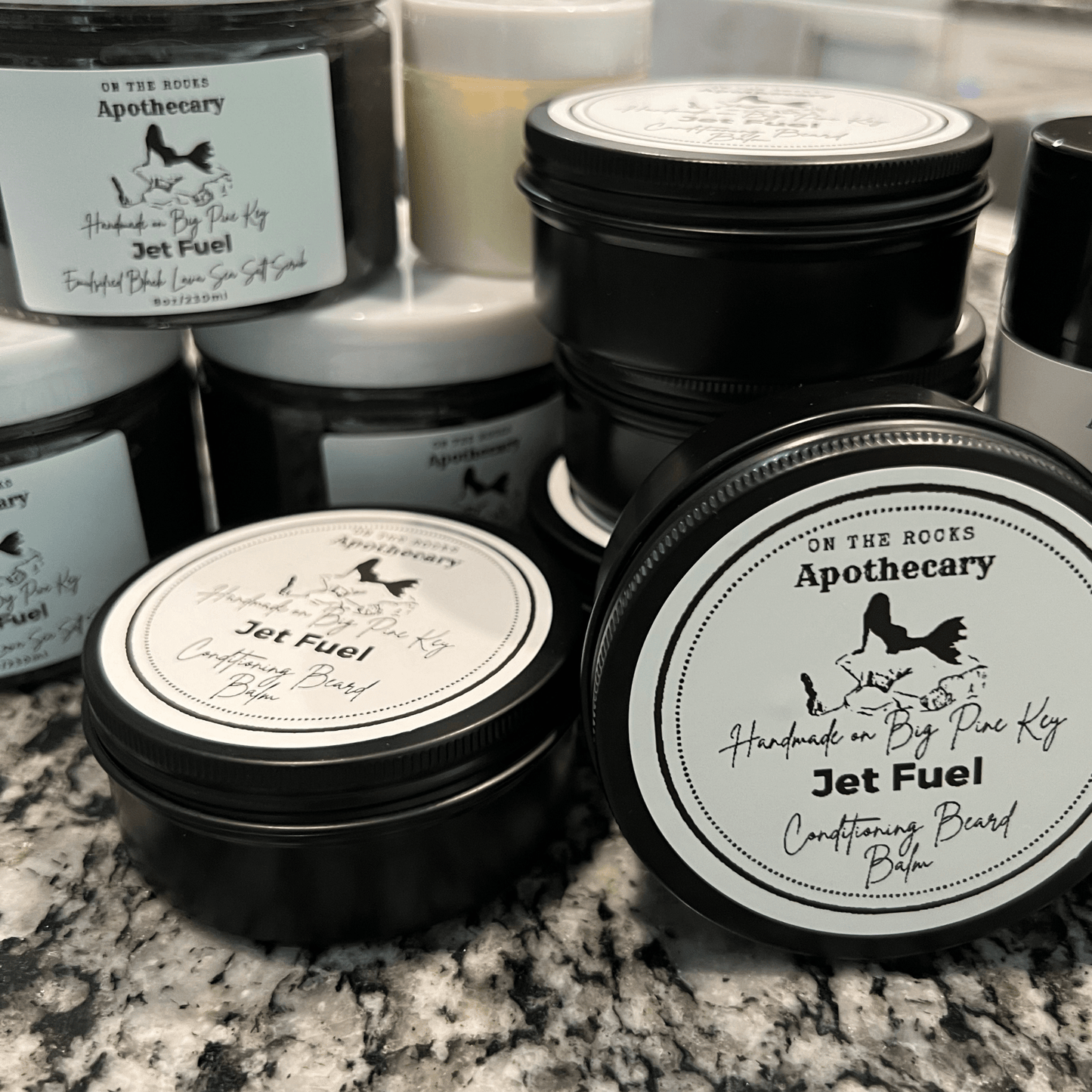 On The Rocks Apothecary Men Jet Fuel / 2oz Tin Handcrafted Conditioning Beard Balm Handcrafted Conditioning Beard Balm