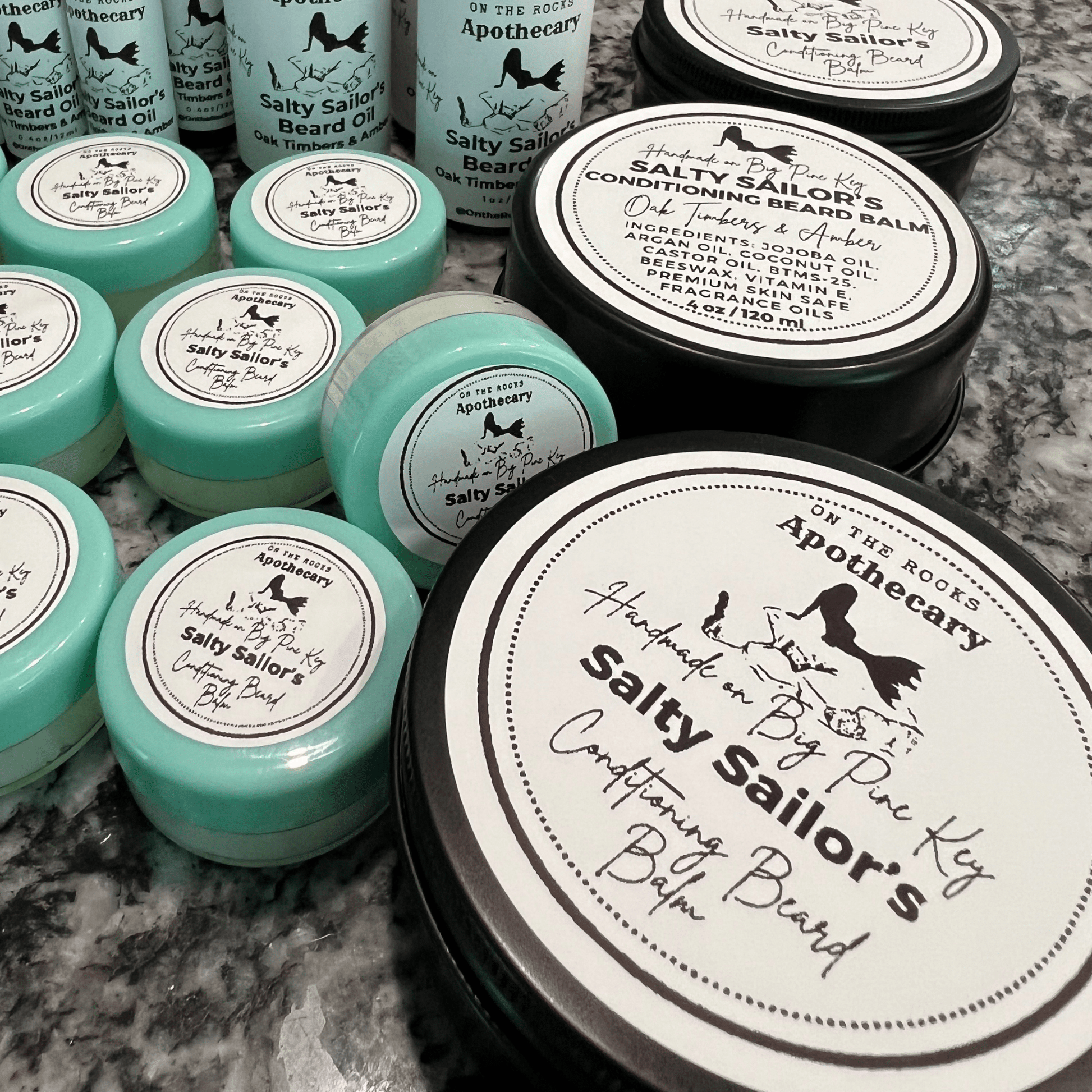 On The Rocks Apothecary Men Salty Sailor / 2oz Tin Handcrafted Conditioning Beard Balm Handcrafted Conditioning Beard Balm