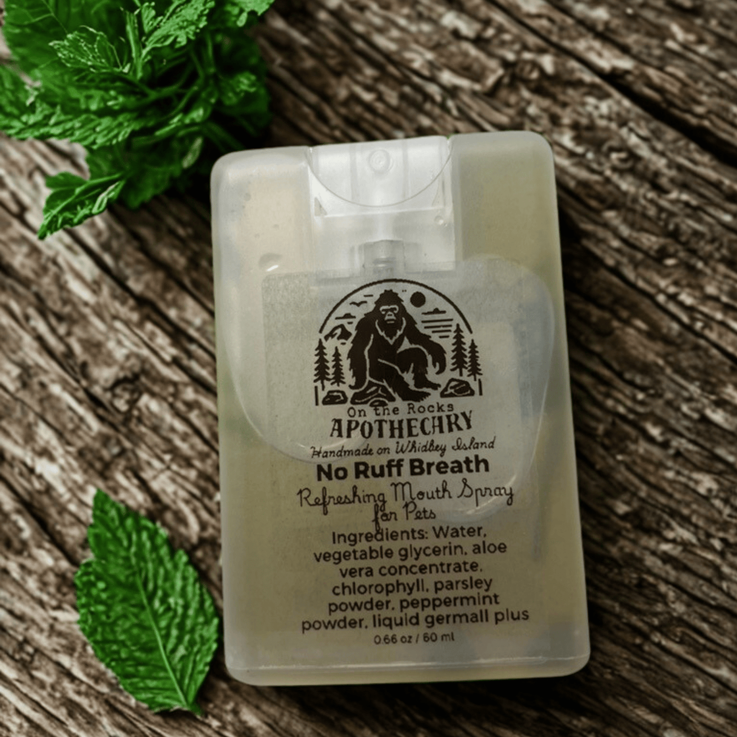 On The Rocks Apothecary Pet Grooming No Ruff Breath - Mouth Refresh Spray No Ruff Breath - Mouth Refresh Spray